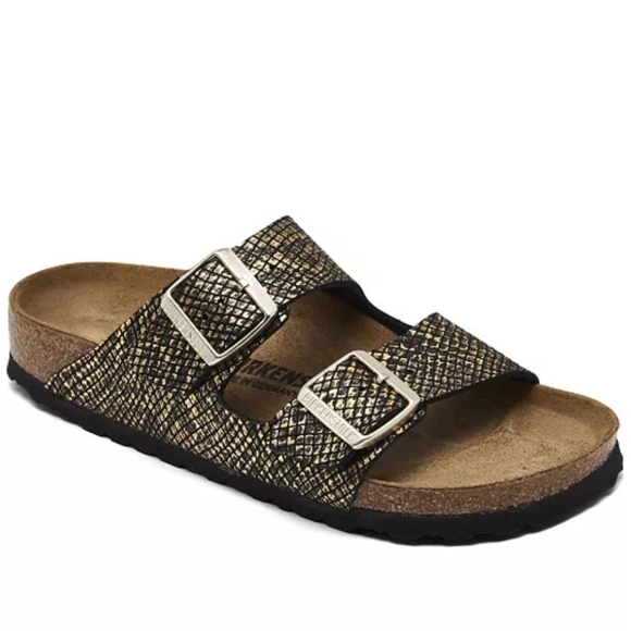 Birkenstock Arizona Shiny Pithon Sandals. - Picture 1 of 10